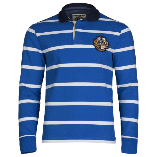 detail Polo Triko Raging Bull Fine Stripe Rugby