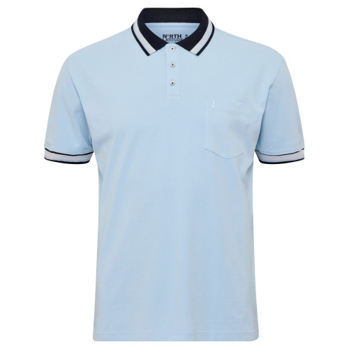 detail Polo Triko North Collar Stripe
