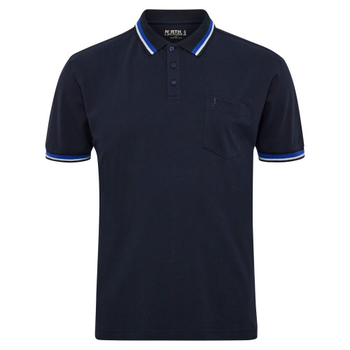 detail Polo Triko North Collar Stripe
