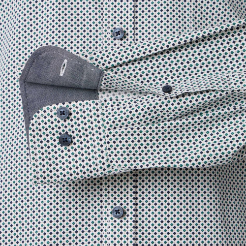 detail Košile Casamoda Petrol Pattern